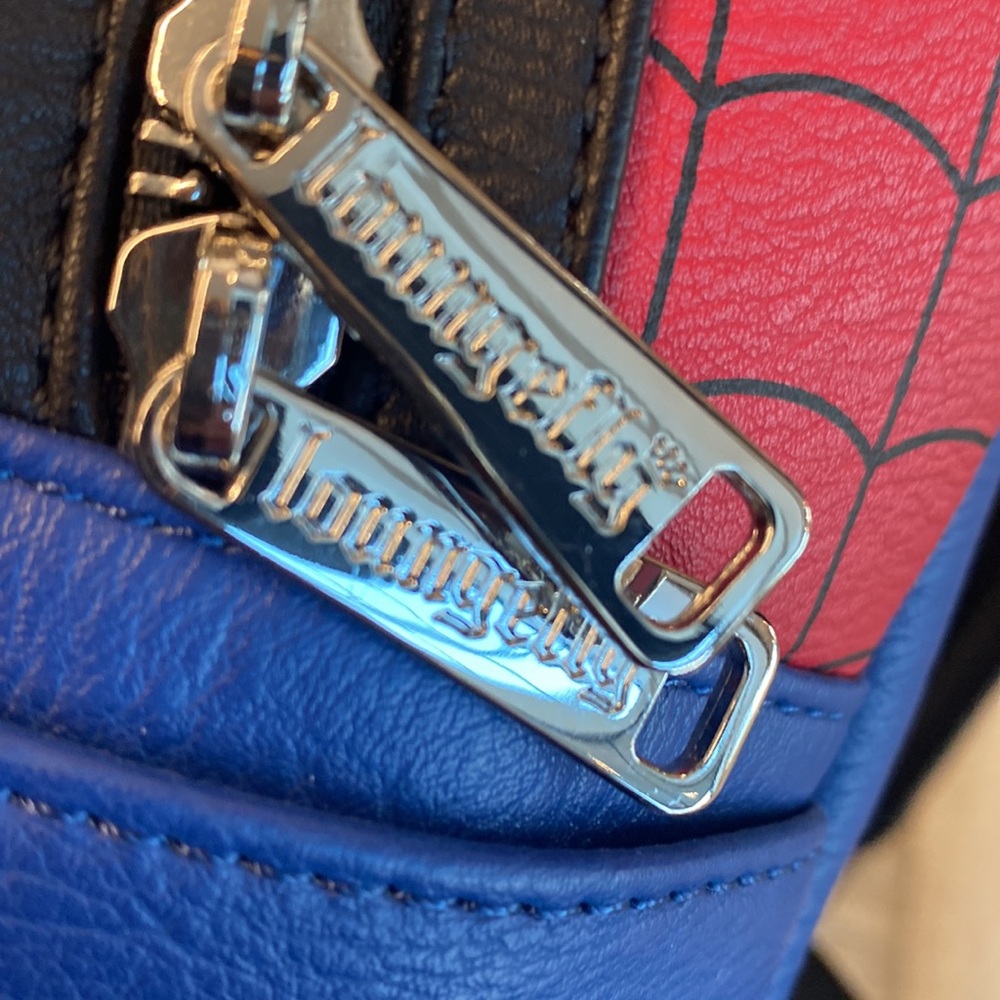 LOUNGEFLY Marvel Spider-Man Classic Mini  Leather Backpack - Picture 10 of 10
